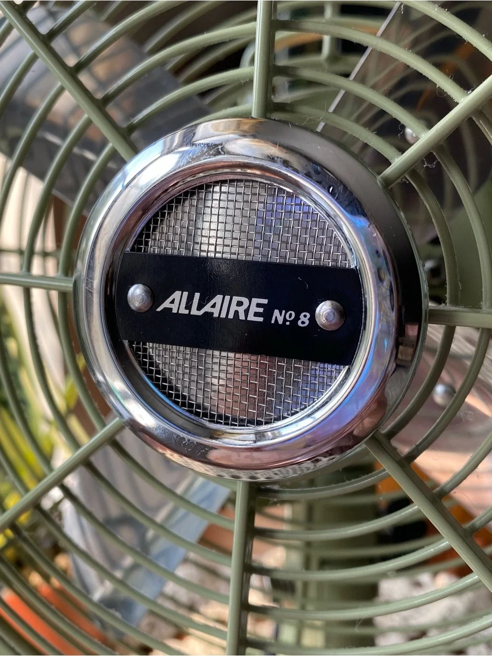 NEW! Allaire Restoration Hardware Vintage Retro Table Fan in Sage Green 3 Speeds